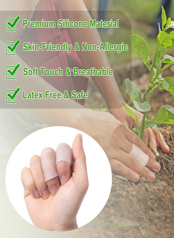 ANCIRS 4pcs Gel Finger Sleeve Protectors, Silicone Finger Support, Finger Sleeve Cushions, Gel Finger Cots/Covers for Hands Cracking, Blisters, Trigger Finger Arthritis Pain Relief - Image 3